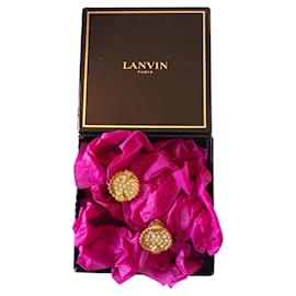 Orecchini a clip Lanvin con strass dorati