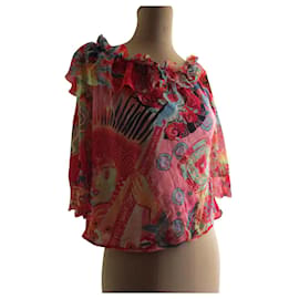 Kenzo parte superior de estilo japonés, volante.