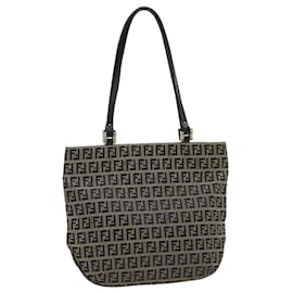 FENDI Zucchino Canvas Tragetasche Navy Auth bs1334