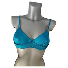 Top de bikini La Perla turquesa con aros