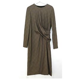 Autre Marque Silo10 Kariertes gerafftes Seitenkleid