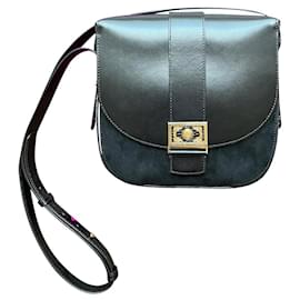 Borsa Etro in pelle di vitello nera e camoscio
