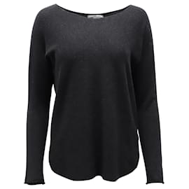 Vince Pullover mit U-Ausschnitt aus grauem Kaschmir