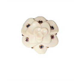 Autre Marque Anello Branar Camelia in Oro Rosa 18K Opale Zaffiro Amatista
