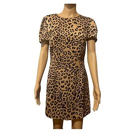 House Of Harlow Vestido corto Frame Denim Gillian con mangas abullonadas