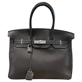 Bolsa Hermès em couro preto