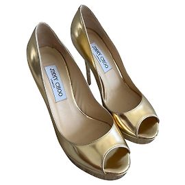 Décolleté Jimmy Choo in vernice dorata