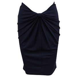 Falda midi fruncida en viscosa violeta de Emporio Armani