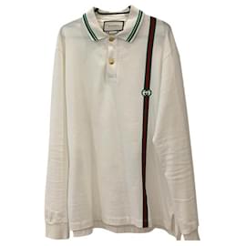 Polo Gucci Bianca con Web Verde e Rosso