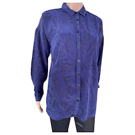 Gestuz Seidenhemd Blau Größe 36