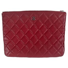 Chanel Clutch Rot Leder
