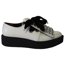 Scarpe Creeper con borchie Marc By Marc Jacobs in pelle color avorio