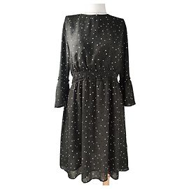 Day Birger & Mikkelsen Gepunktetes Kleid Grün Viscose