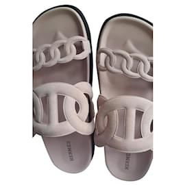 Hermès Leather Sandals White