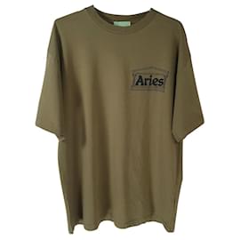 T-shirt Aries Verde in Cotone Taglia L - Autre Marque