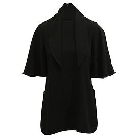 Ellery Top aus schwarzem Acetat
