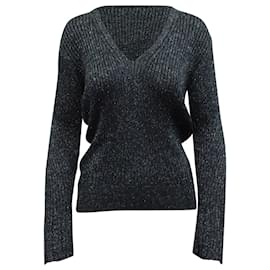 Jersey de punto acanalado en viscosa azul marino de Chloe Lamé - Chloé