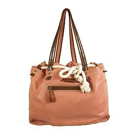 Juicy Couture Borsa a tracolla grande in tela di canapa rosa lucida Tote da spiaggia estiva