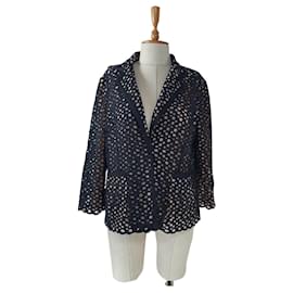 Blazer Jaeger Nero in Seta e Cotone