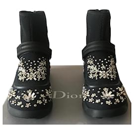 Dior Fusion Sneaker Schwarz mit Kristallen Größe 37
