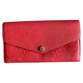 Louis Vuitton Sarah Wallet Red Empreinte Leather