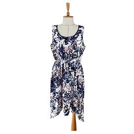 Vera Wang Simply Kleid Polyester Mehrfarbig Größe L