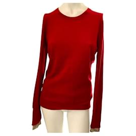 Burberry Strickpullover aus Wolle rot