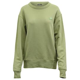 Acne Studios Fairview Sweatshirt mit Rundhalsausschnitt aus grüner Baumwolle