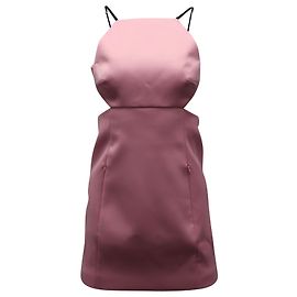Mini abito Alexander Wang Cutout con ciondoli in poliestere rosa chiaro