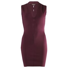 Alexander Wang Figurbetontes Cut-Out-Kleid aus burgunderfarbener Kunstseide