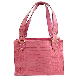 Borsa Kate Spade con stampa coccodrillo in pelle rosa