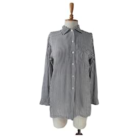 Camicia Sand a righe bianche e nere in viscosa - Autre Marque