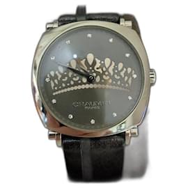 Chaumet Dandy Tiara Uhr Stahl schwarz 35mm