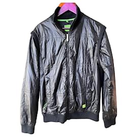 Giacca Slim Hugo Boss Nera in Poliestere Taglia L