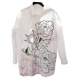 Paule Ka Floral Print Cotton Shirt