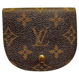Porte-monnaie Louis Vuitton Marron en Toile
