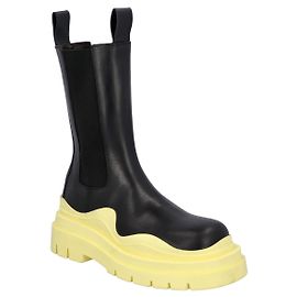 Stivali Chelsea Bottega Veneta Donna Tire in pelle di vitello Black Lemonade