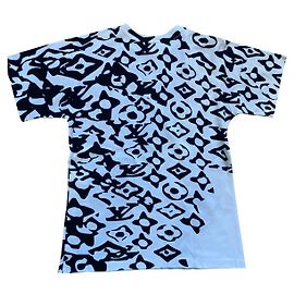 Camiseta Louis Vuitton de algodón negra y blanca