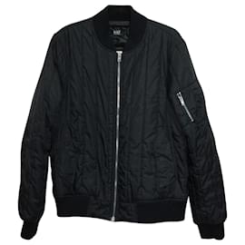 Gesteppte Bomberjacke von Raf Simons aus marineblauem Polyamid