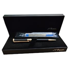 St Dupont S.T. Dupont Black Ballpoint Pen Gold