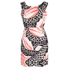 Abito a tubino stampato Temperley London in seta multicolor