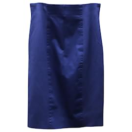 FALDA LAPIZ ESCADA Cupro Azul - Escada