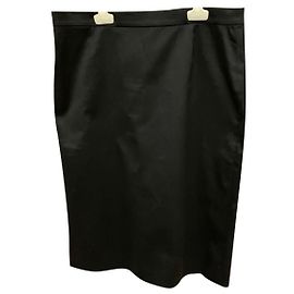 Falda negra Agnès b. de algodón Talla 42