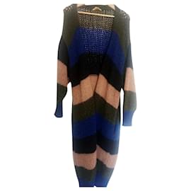 Cardigan lungo a righe MOMONI lana e mohair - Autre Marque