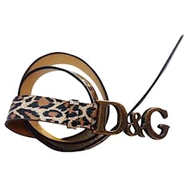 Cintura Dolce & Gabbana in pelle stampa leopardo 80 cm
