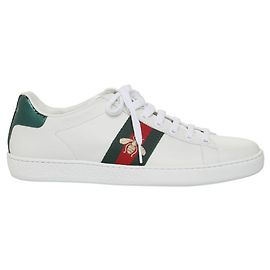 Gucci Weiße bestickte Ace Sneakers
