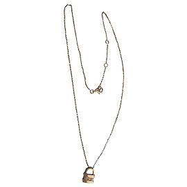 Autre Marque Ciondolo lucchetto in oro bianco 750/000 e diamanti