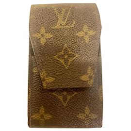 Étui à cigarettes Louis Vuitton Marron en toile