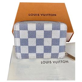 Monedero Louis Vuitton Zippy beige gris tela