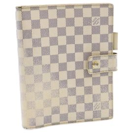 LOUIS VUITTON Damier Azur Agenda GM Day Planner Cover R20708 Autenticación LV1546sol